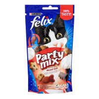 Felix Party Mix Mixed Grill Лакомства для кошек с курицей говядиной и лососем