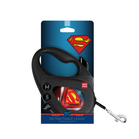 Collar WAUDOG Roulette Leash Поводок-рулетка для собак с рисунком Супермен Лого