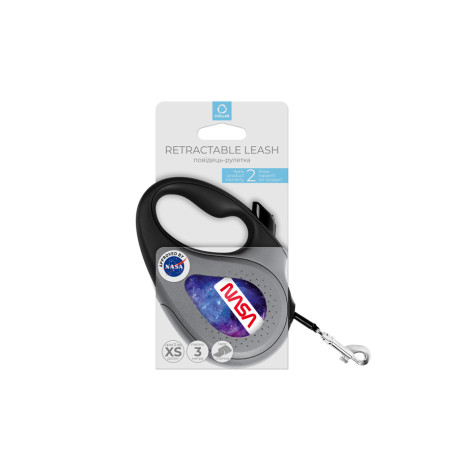 Collar WAUDOG Roulette Leash Повідець-рулетка для собак з малюнком NASA21