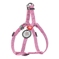 Collar Waudog Re-cotton Шлея для собак из восстановленного хлопка c QR паспортом пластиковая пряжка-фастекс Розовый