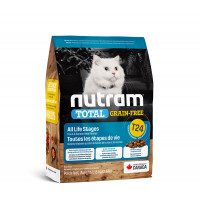 Nutram Total Grain-Free T24 Холистик беззерновой корм для взрослых кошек с форелью и лососем