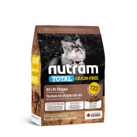 Nutram Total Grain-Free T22 Холистик беззерновий корм для дорослих кішок з куркою та індичкою