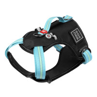Collar Waudog Nylon Шлей для собак безпечний з QR паспортом металева пряжка-фастекс Блакитна
