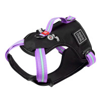Collar Waudog Nylon Шлей для собак безпечний з QR паспортом металева пряжка-фастекс Фіолетова