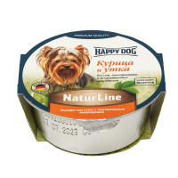 Happy Dog Schale NaturLine НuhnEnte Консервы для взрослых собак с курицей и уткой