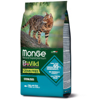Monge BWild Grain Free Adult Cat Sterilized Tuna Беззерновий сухий корм для стерилізованих кішок з тунцем