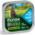 Monge Cat Wet Bwild Grain Free Консерви беззернові для кішок великих порід паштет з анчоусами та овочами