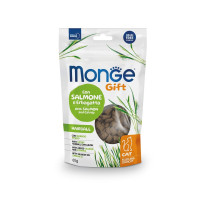 Monge Gift Cat Hairball Ласощі для кішок від вовняних грудок з лососем та котячою м'ятою