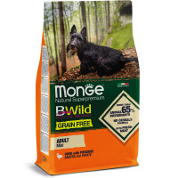 Monge Bwild Grain Free Adult Mini Dog Duck Беззерновой сухой корм для взрослых собак мелких пород с уткой