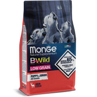 Monge Dog Bwild Low Grain Puppy & Junior Deer Низкозерновой сухой корм для щенков всех пород с олениной