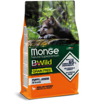 Monge Dog Bwild Grain Free Puppy & Junior Duck Беззерновий сухий корм для цуценят всіх порід з качкою