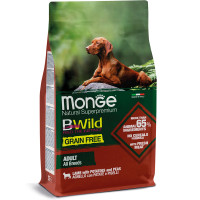 Monge Bwild Grain Free Adult Dog Lamb Беззерновой сухой корм для взрослых собак всех пород с ягненком