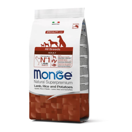 Monge Superpremium All breeds Adult Dog Hypoallergenic Сухий гіпоалергенний корм для дорослих собак усіх порід з лососем та тунцем