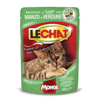 Monge Lechat Cat Wet Adult Консервы для взрослых кошек с говядиной с овощами
