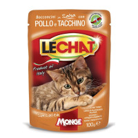 Monge Lechat Cat Wet Adult Консерви для дорослих кішок з куркою та індичкою