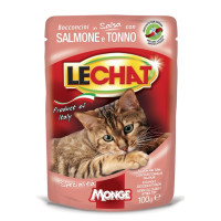 Monge Lechat Cat Wet Adult Консерви для дорослих кішок з тунцем та лососем