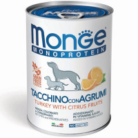 Monge Dog Wet Fruit Monoprotein Turkey with Citrus Консерви монопротеїнові для собак паштет з індичкою та цитрусами
