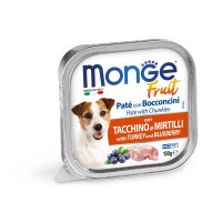 Monge Dog Wet Fruit Консерви для собак ніжний паштет з індичкою та чорницею