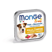 Monge Dog Wet Fruit Консерви для собак ніжний паштет з куркою та малиною