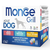 Monge Grill Adult Dog Multipack Chicken&Turkey&Beef&Cod Fish 