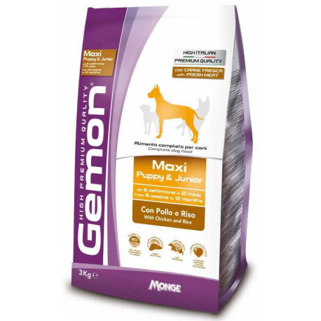 Gemon Maxi Puppy & Junior Сухий корм для цуценят великих порід з куркою та рисом