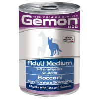 Gemon Medium Adult Dog Консервы для взрослых собак средних пород с тунцем и лососем