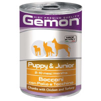 Gemon Puppy & Junior Консерви для цуценят з куркою та індичкою в желе