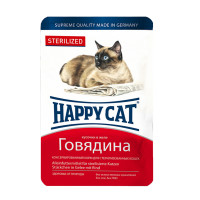 Happy Cat Rind Gelee Консервы для стерелизованных кошек с говядиной в желе