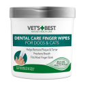 Vet`s Best Clean Teeth Wipes Влажные салфетки для ухода за полостью рта для собак и котов
