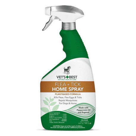 Vet`s Best Natural Flea&Tick Home Spray for Dogs Спрей Універсальний від бліх та кліщів для собак та захисту будинку від паразитів