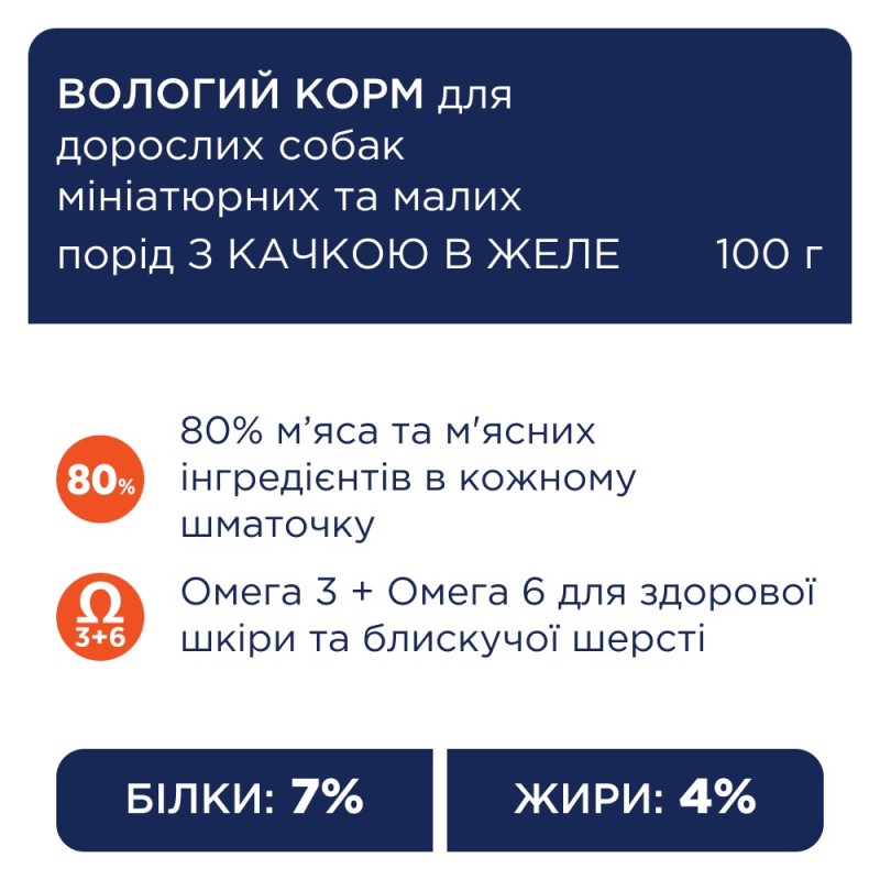 Club 4 Paws Premium Консервы для взрослых собак мелких пород с уткой в желе