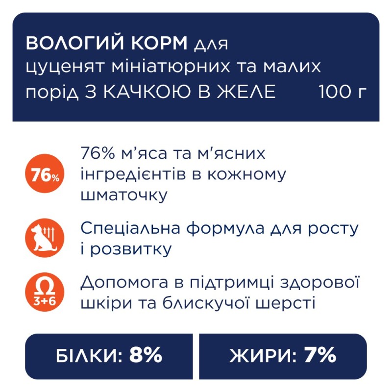 Club 4 Paws Premium Консервы для щенков мелких пород с уткой в желе