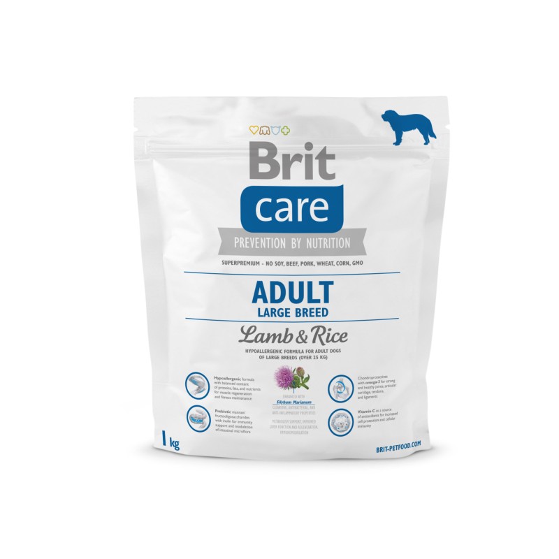 Brit Care Dog Adult Large Breed Lamb and Rice Сухой корм для взрослых собак крупных пород с ягненком и рисом