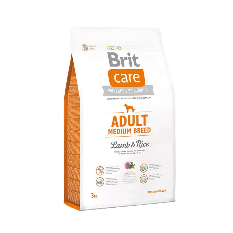 Brit Care Dog Adult Medium Breed Lamb and Rice Сухой корм для взрослых собак средних пород с ягненком и рисом