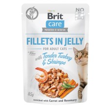 Brit Care Cat Adult Tender Turkey and Shrimps Fillets in Jelly Консервы для взрослых кошек с индейкой и креветками в желе