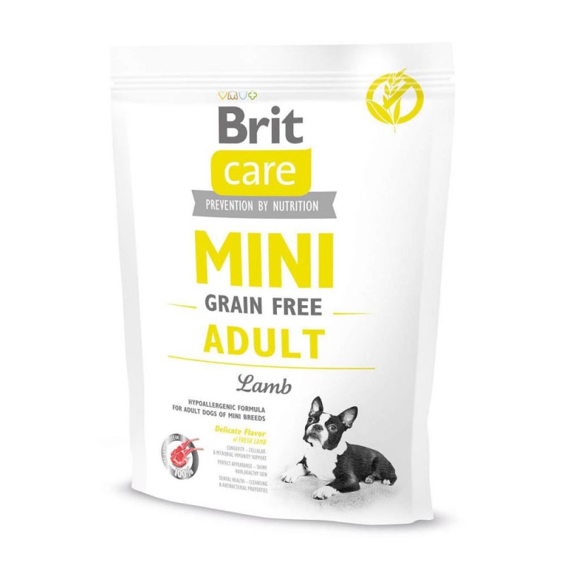 Brit Care Grain-Free Dog Adult Mini Lamb Беззерновой сухой корм для взрослых собак мелких пород с ягненком