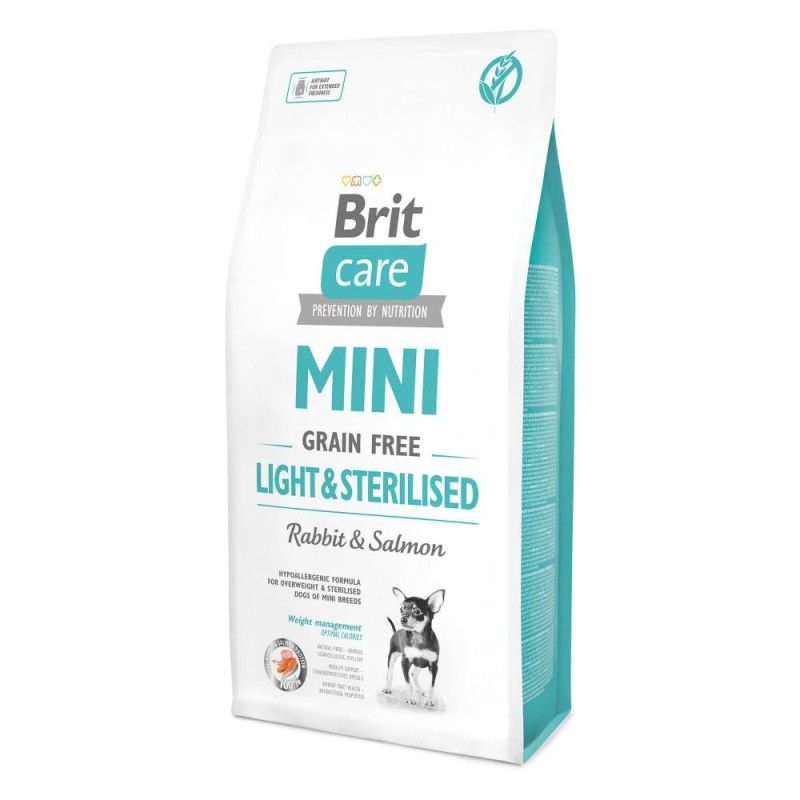 Brit Care Grain-Free Dog Adult Mini Light and Sterilised Беззерновой сухой корм для стерилизованных собак мелких пород