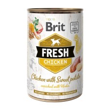Brit Fresh Chicken with Sweet Potato Консервы для взрослых собак с курицей и бататом