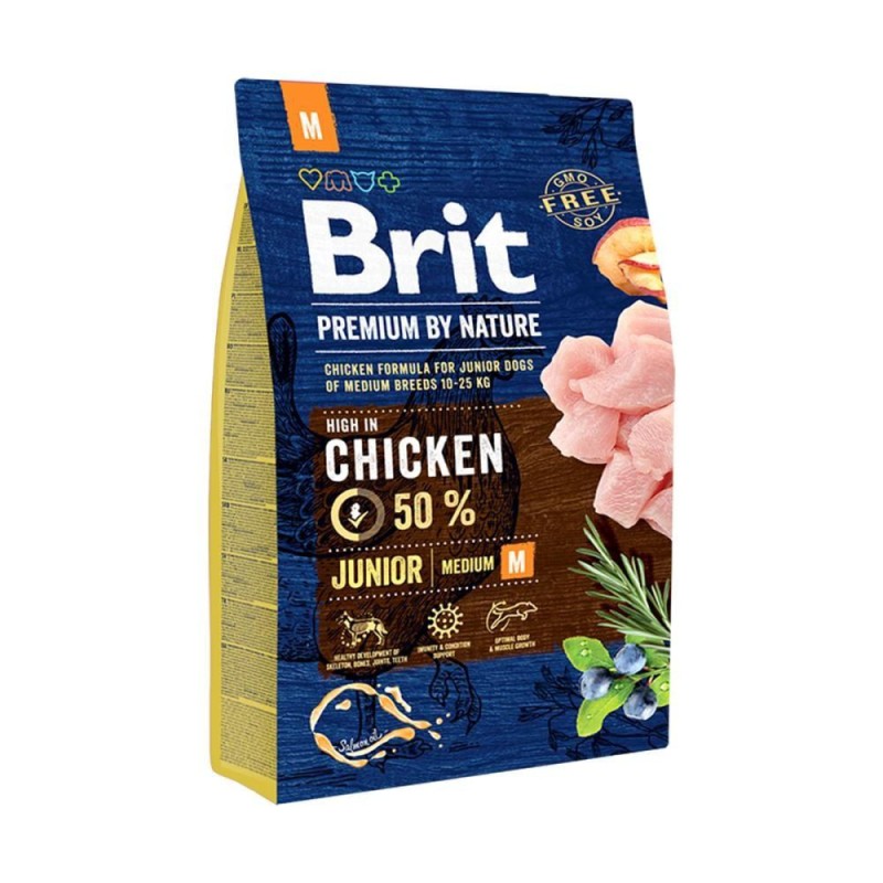 Brit Premium Dog Junior Medium Breed Chicken Сухой корм для щенков средних пород с курицей