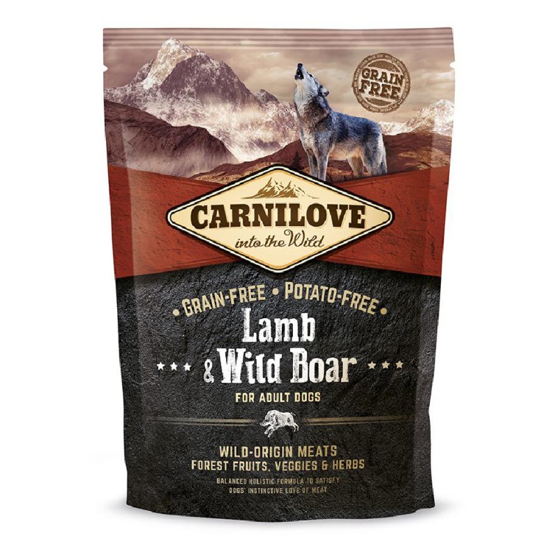 Carnilove Dog Adult Lamb and Wild Boar Беззерновой сухой корм для взрослых собак с ягненком и диким кабаном