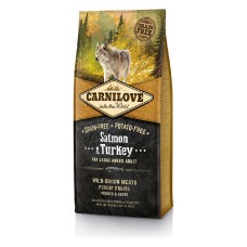 Carnilove Dog Adult Large Breed Salmon and Turkey Беззерновой сухой корм для взрослых собак крупных пород с лососем и индейкой
