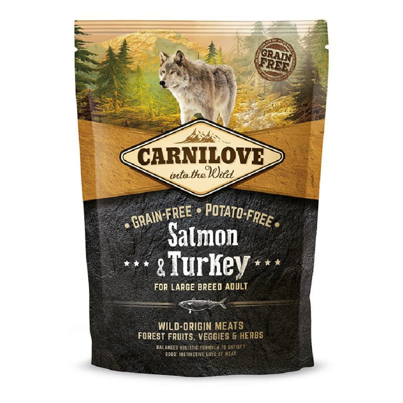 Carnilove Dog Adult Large Breed Salmon and Turkey Беззерновой сухой корм для взрослых собак крупных пород с лососем и индейкой