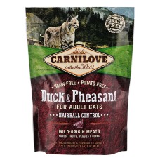 Carnilove Cat Adult Duck and Pheasant Hairball Control Беззерновой сухой корм для взрослых кошек с эффектом шерстевывода с уткой