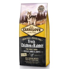 Carnilove Fresh Dog Adult Chicken and Rabbit Беззерновой сухой корм для взрослых собак с курицей и кроликом