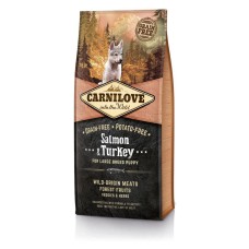 Carnilove Dog Puppy Large Breed Salmon and Turkey Беззерновой сухой корм для щенков крупных пород с лососем и индейкой