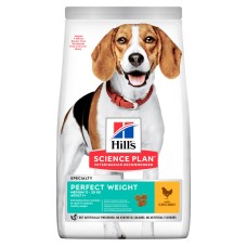 Hills Science Plan Canine Adult Perfect Weight Medium Breed Chicken Сухой корм для взрослых собак средних пород c ожирением с курицей