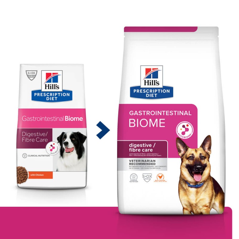 Hills Prescription Diet Canine Gastrointestinal Biome Лечебный корм для взрослых собак при диарее и расстройствах желудка
