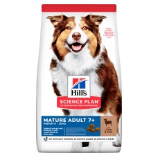 Hills Science Plan Canine Adult Medium Breed Mature 7+ Lamb and Rice Сухой корм для пожилых собак средних пород с ягненком и рисом