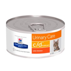 Hills Prescription Diet Feline Adult c/d Urinary Care Multicare Консервы для взрослых кошек при заболевании мочевыделительной системы с курицей