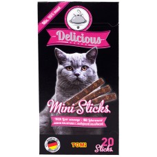 TOMi Delicious Mini Sticks Liver Sausage Лакомство для взрослых кошек с ливерной колбасой